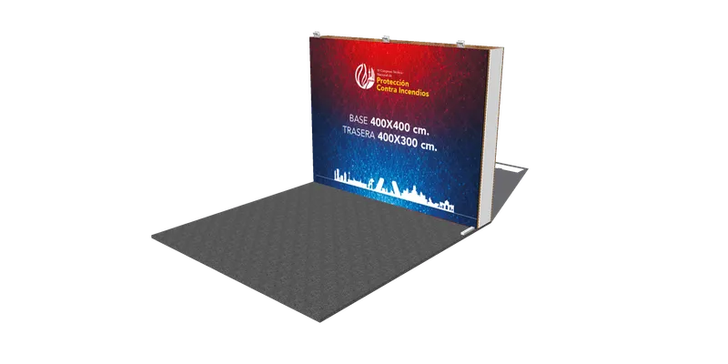 Stand estándar 4×4 m — Vista A