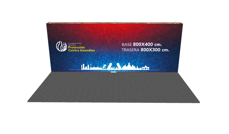 Stand doble 8×4 m — Vista B